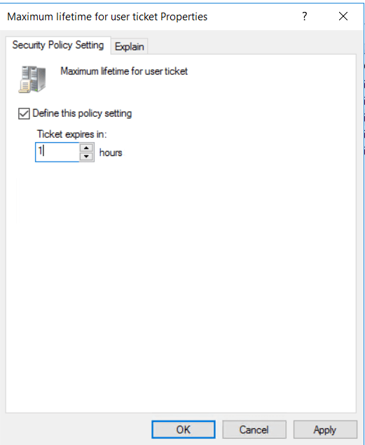 Maximum kerberos ticket