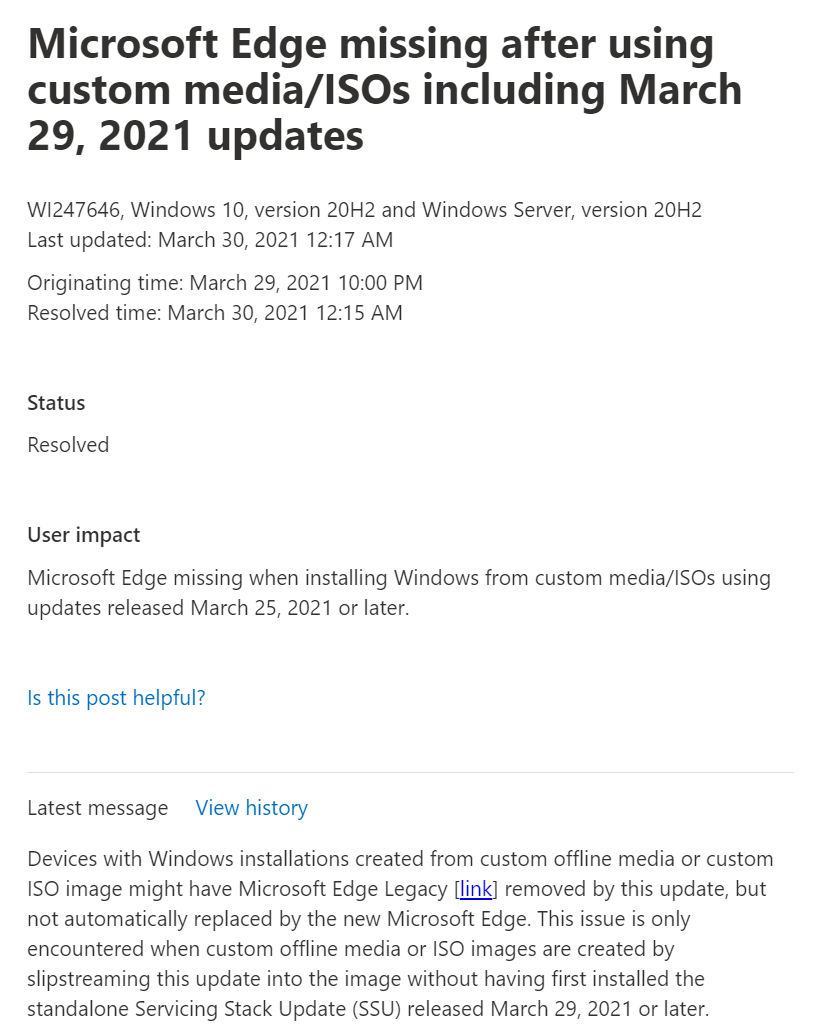 Viewing Windows Release Health in the Microsoft 365 Admin Center – Sean ...