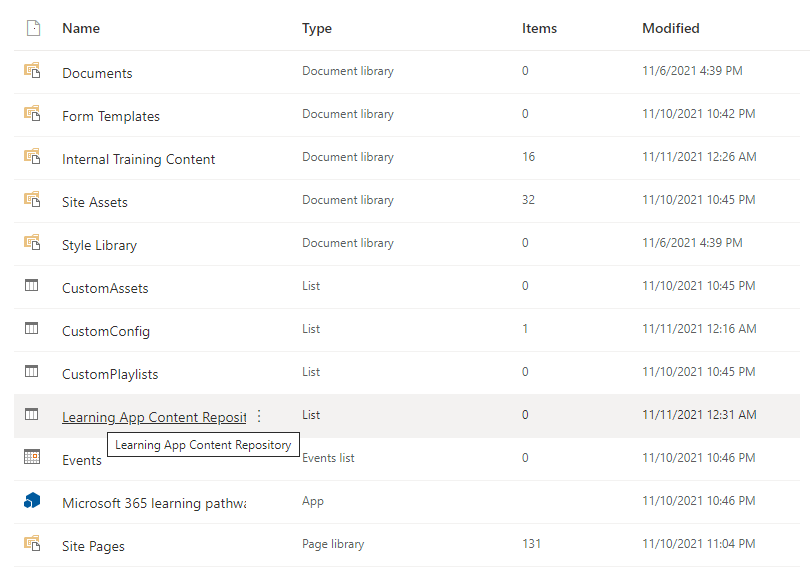 Learning Directory Sharepoint Examples Publish SharePoint Online based training content using Microsoft Viva ...