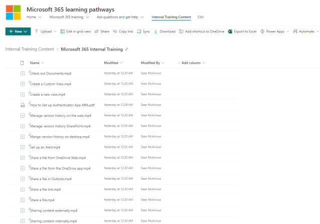 Publish SharePoint Online based training content using Microsoft Viva ...